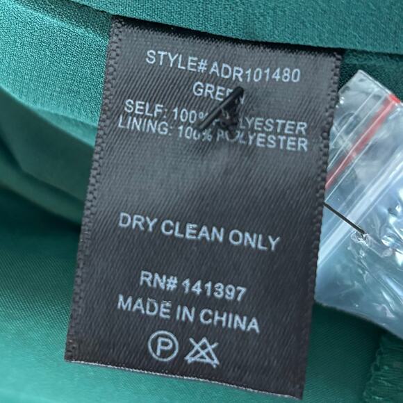 ASTR The Label Green Ruched Satin Long Sleeve Mini Dress NWT Size XL - Picture 6 of 6